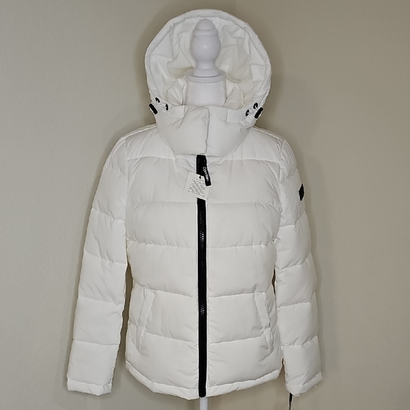 Calvin Klein Jackets & Blazers - Calvin Klein White Puffer Coat Jacket with Hood